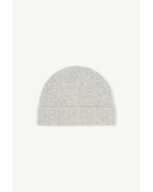 MM6 by Maison Margiela White Knit Beanie