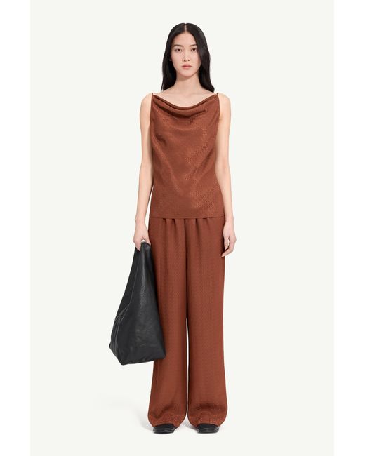 MM6 by Maison Margiela Brown Jacquard Top