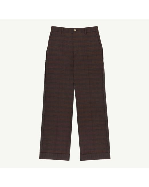 MM6 by Maison Margiela Women's Brown Checked Pants