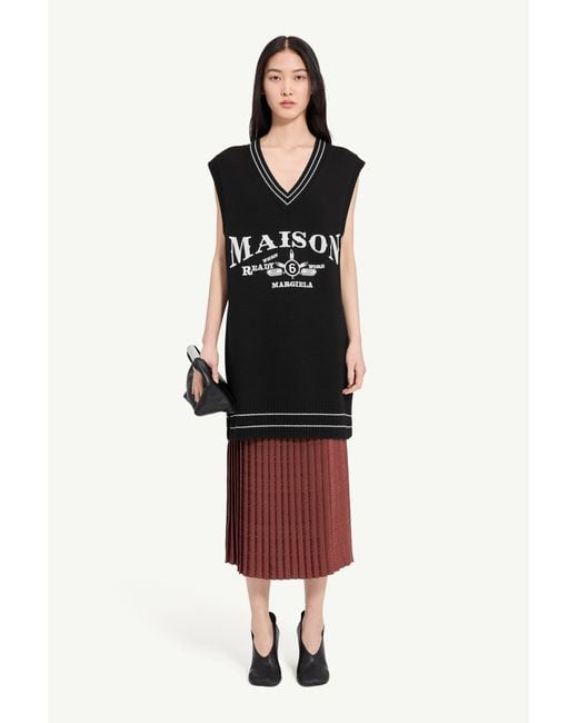 MM6 by Maison Margiela Black Knitted Dress