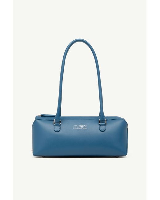 MM6 by Maison Margiela Blue Bauletto Shoulder Bag Small