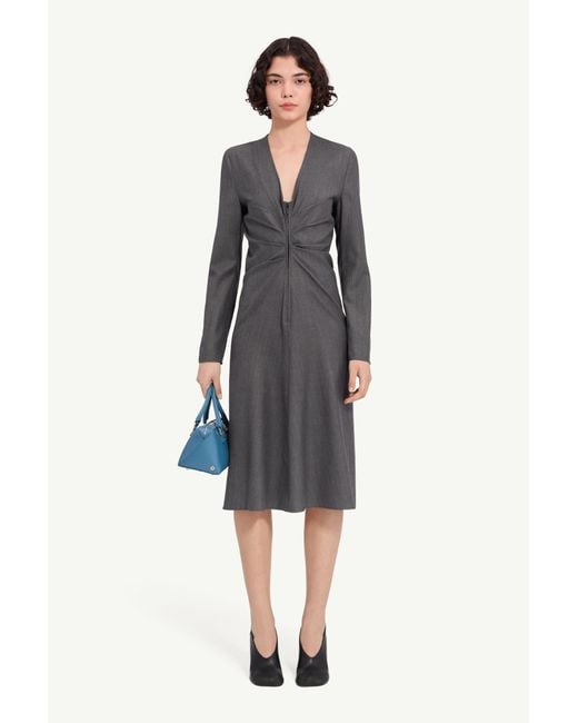 MM6 by Maison Margiela Gray Wool Cotton Tailoring Dress