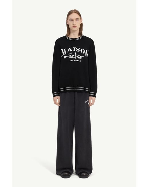 MM6 by Maison Margiela Black Wool Blend Jumper for men