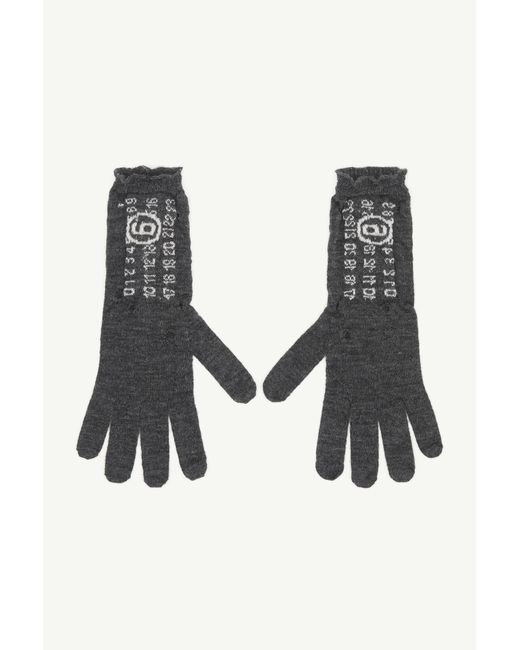 MM6 by Maison Margiela Black Wool Gloves