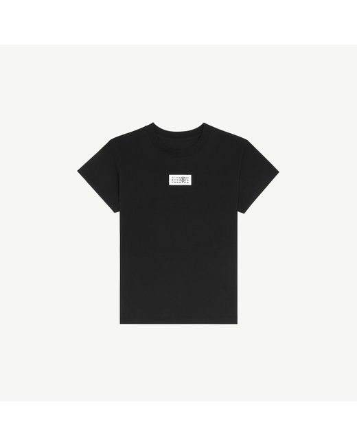 MM6 by Maison Margiela Black Numeric Cotton Jersey T-Shirt