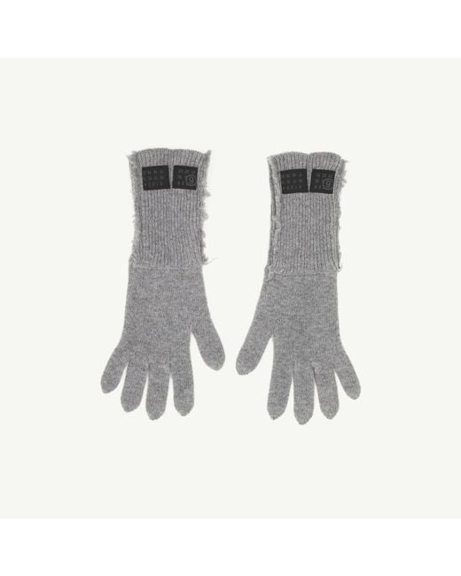 MM6 by Maison Margiela Gray Wool Blend Gloves