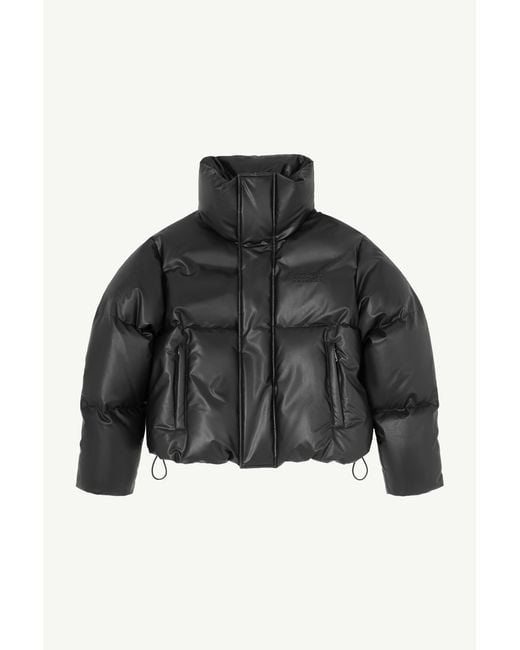 MM6 by Maison Margiela Black Padded Faux Leather Jacket