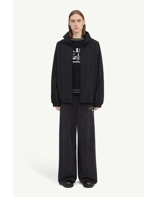 MM6 by Maison Margiela Blue Nylon Zip Jacket for men
