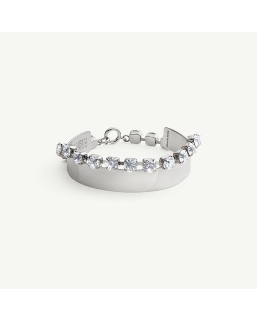 MM6 by Maison Margiela White Rhinestone Bracelet