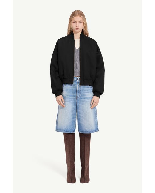 MM6 by Maison Margiela Black Cotton Twill Jacket