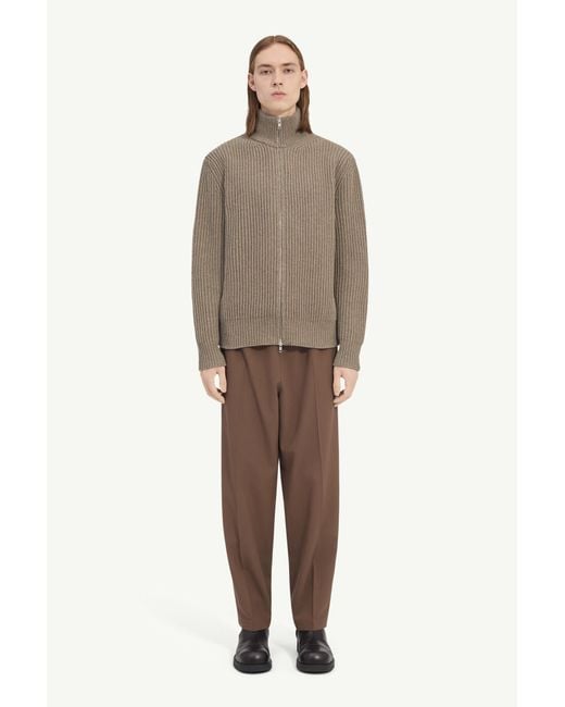 MM6 by Maison Margiela Natural Ribbed Knit Jacket for men