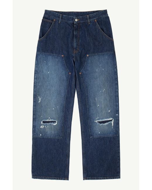 MM6 by Maison Margiela Blue Straight-Leg Jeans for men