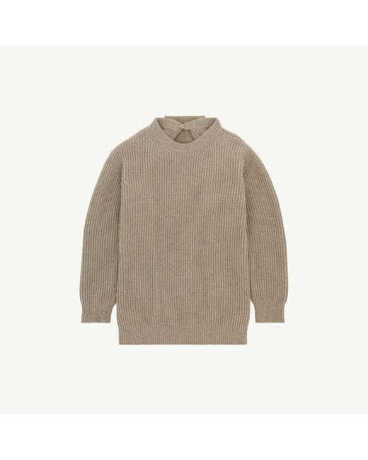 MM6 by Maison Margiela Natural Wool Blend Sweater Dress