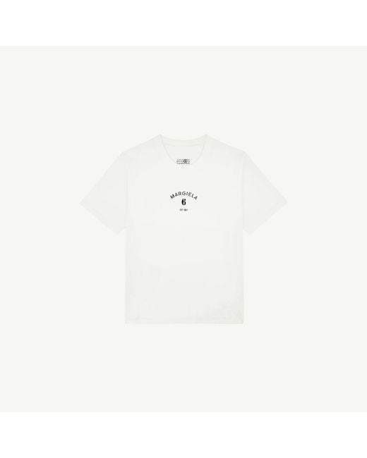 MM6 by Maison Margiela White Mannequin Print Jersey T-Shirt for men