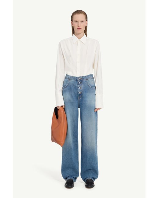 MM6 by Maison Margiela Blue High-Waisted Jeans