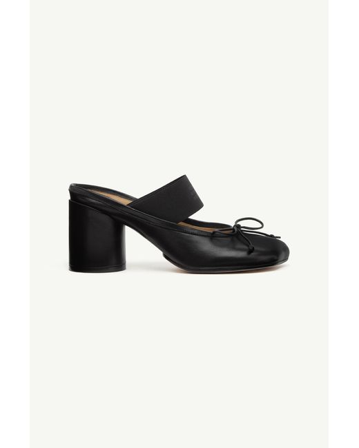 MM6 by Maison Margiela Black Anatomic Numeric Sandals