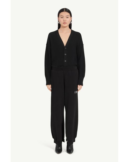 MM6 by Maison Margiela Black Jogginghose Aus Baumwolle, Frau, Größe