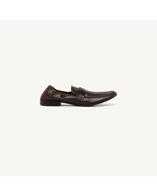 MM6 by Maison Margiela Black Swing-Toe Leather Loafers for men