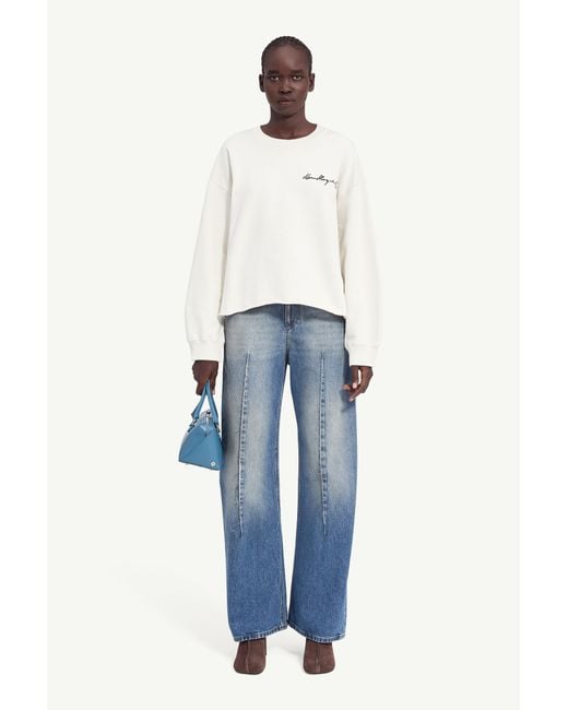 MM6 by Maison Margiela Natural Handwritten-Print Sweatshirt