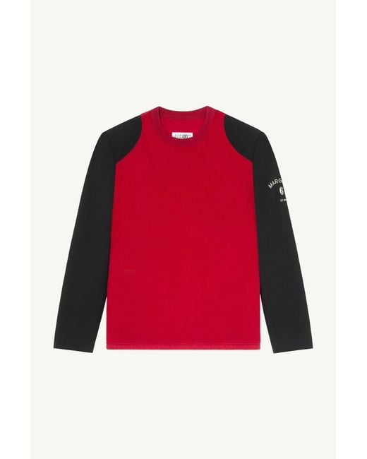 MM6 by Maison Margiela Red Long-Sleeve Top for men