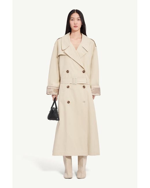 MM6 by Maison Margiela Natural Cotton Twill Trench Coat