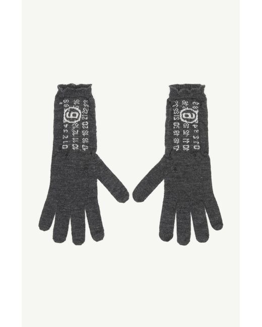 MM6 by Maison Margiela Black Wool Gloves