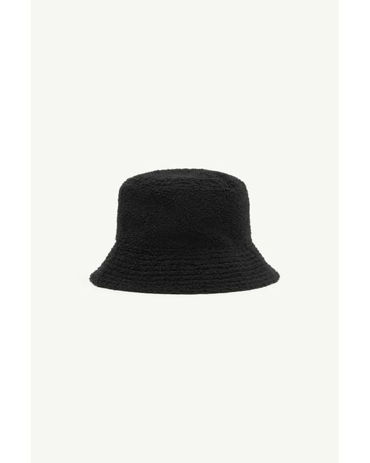 MM6 by Maison Margiela Black Reversible Teddy Nylon Bucket Hat