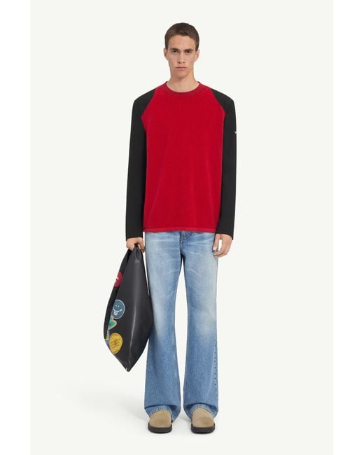 MM6 by Maison Margiela Red Long-Sleeve Top for men