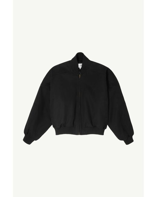 MM6 by Maison Margiela Black Cotton Twill Jacket