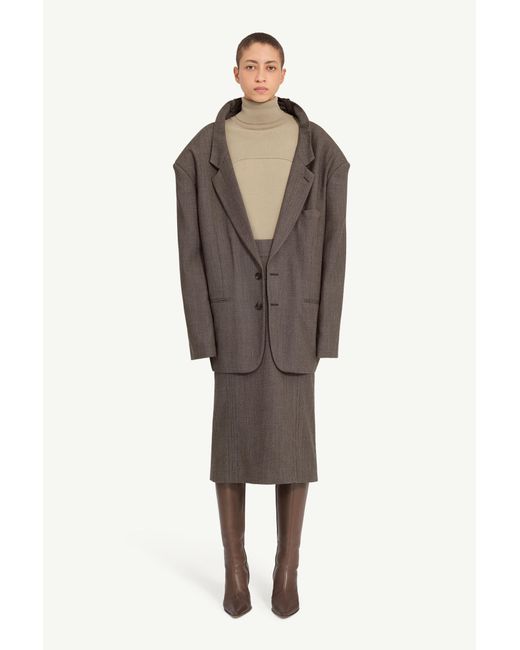 MM6 by Maison Margiela Brown Overized Wool Blazer