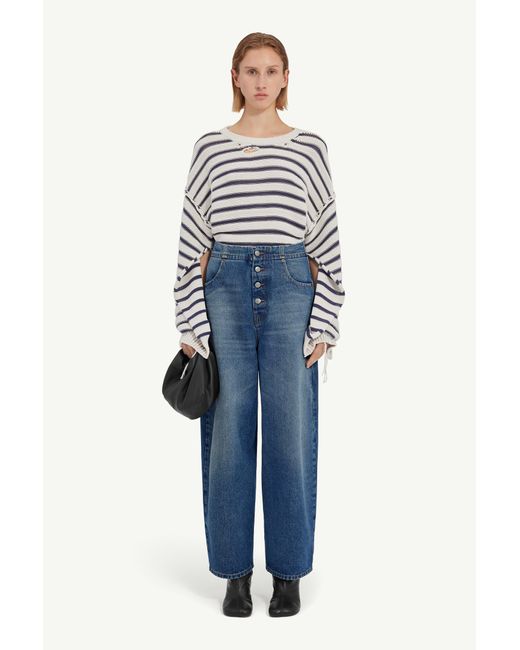 MM6 by Maison Margiela Blue Straight Leg Jeans