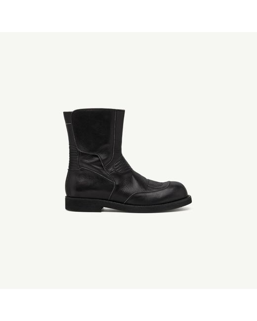 MM6 by Maison Margiela Biker Boots in Black for Men | Lyst