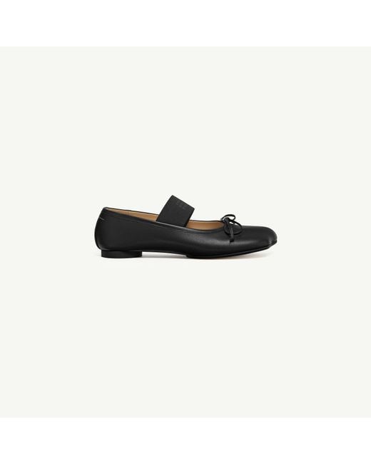 MM6 by Maison Margiela Black Anatomic Numeric Ballerinas