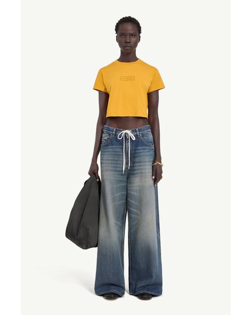 MM6 by Maison Margiela Blue Wide-Leg Jeans