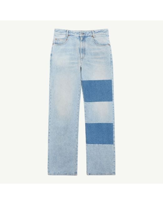 MM6 by Maison Martin Margiela Blue Patchwork Jeans for men