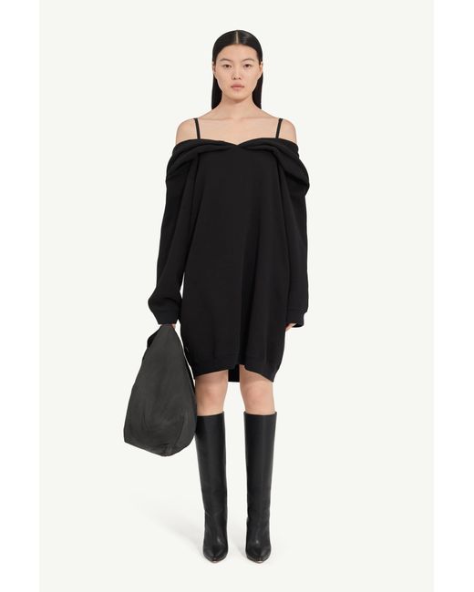 MM6 by Maison Margiela Black Sweatshirt Dress
