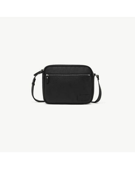 MM6 by Maison Margiela Black Leather Messenger Bag for men