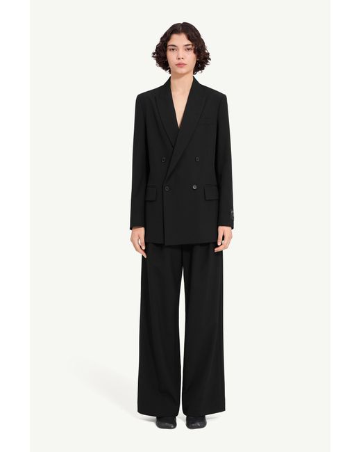 MM6 by Maison Margiela Black Wool Blend Suit Jacket