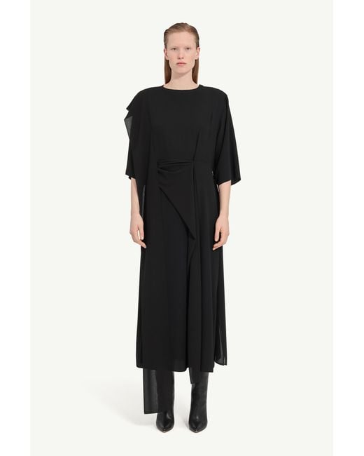 MM6 by Maison Margiela Black Mehrlagiges Kleid, Frau, Größe