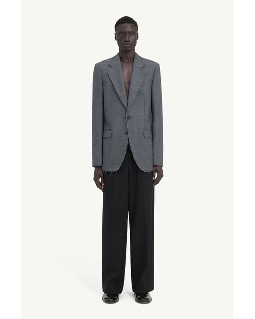 MM6 by Maison Margiela Blue Tailored Wool Suit Jacket for men