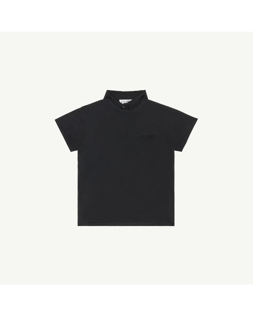 MM6 by Maison Margiela Black Cotton Jersey T-Shirt