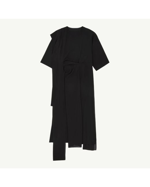 MM6 by Maison Margiela Black Mehrlagiges Kleid, Frau, Größe