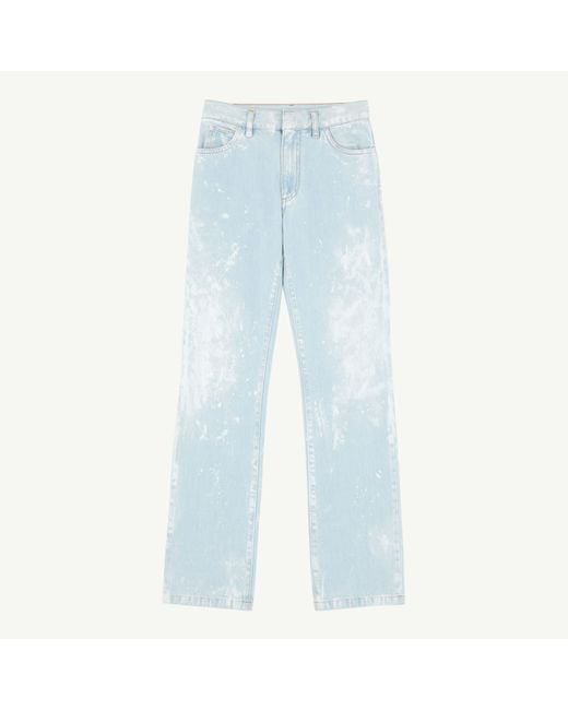 MM6 by Maison Margiela Blue Straight-Leg Jeans