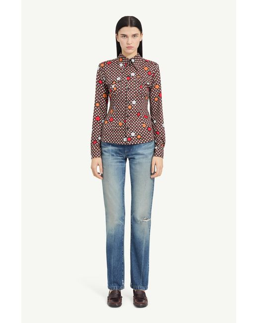 MM6 by Maison Margiela Red Jersey Shirt