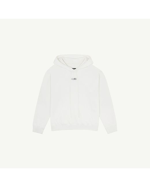 MM6 by Maison Margiela White Numeric Sweatshirt for men