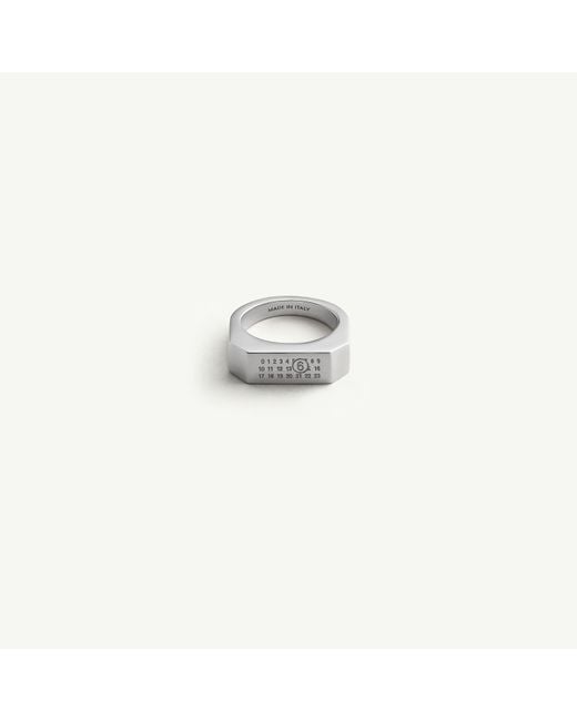 MM6 by Maison Margiela White Numeric Ring
