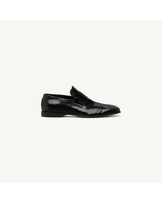 MM6 by Maison Margiela Black Leather Loafers for men