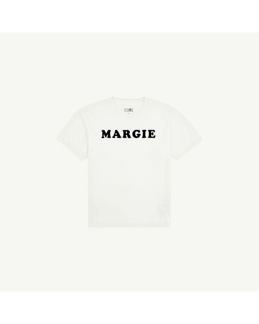 MM6 by Maison Margiela White Vintage Jersey T-Shirt for men