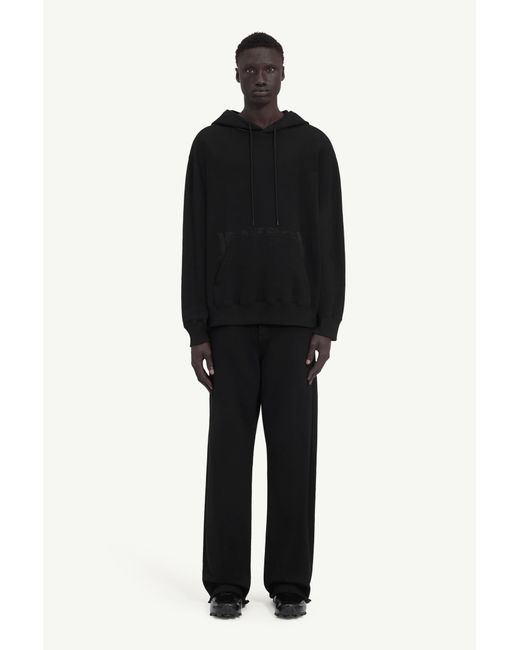 MM6 by Maison Margiela Black Unbrushed Cotton Hoodie for men