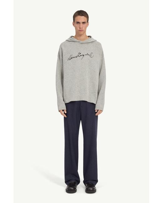 MM6 by Maison Margiela Gray Cotton Knit Jumper for men